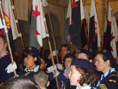 Arrivée des Baussants dans l'église